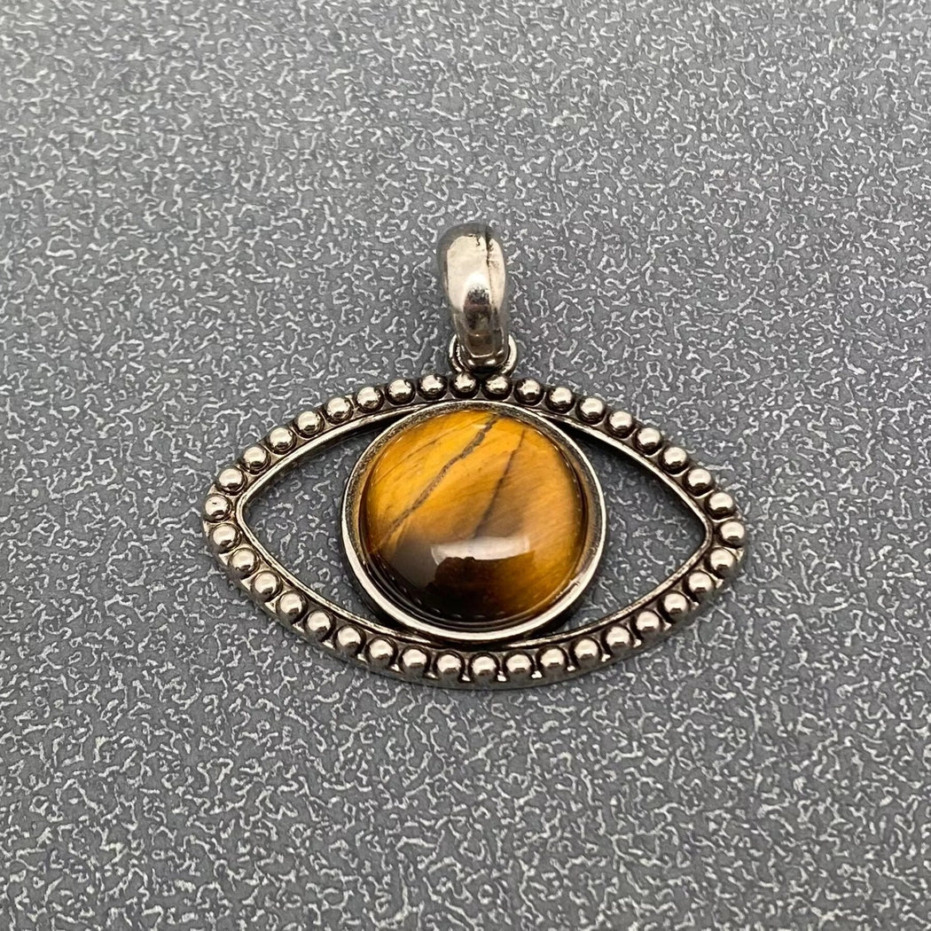 Vintage Natural Stone Evil Eye Charms