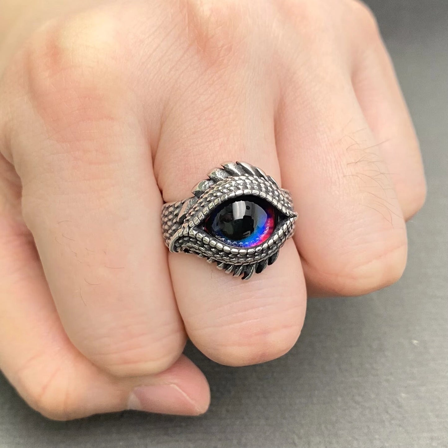 Devil Eye Men's Stainless-Steel Ring