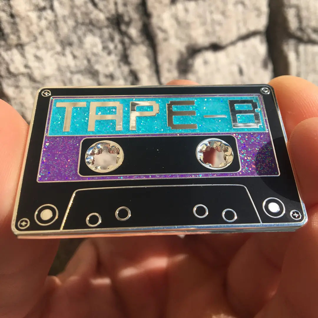 Tape B Cassette Pin – 2" Hard Enamel Pin