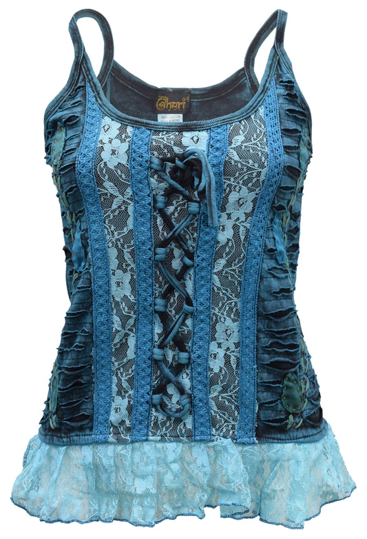 Fairycore Lace Up Cami Tank Top