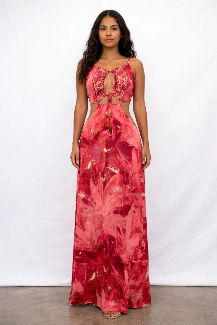 Maxi Boho Dress w/ Pockets