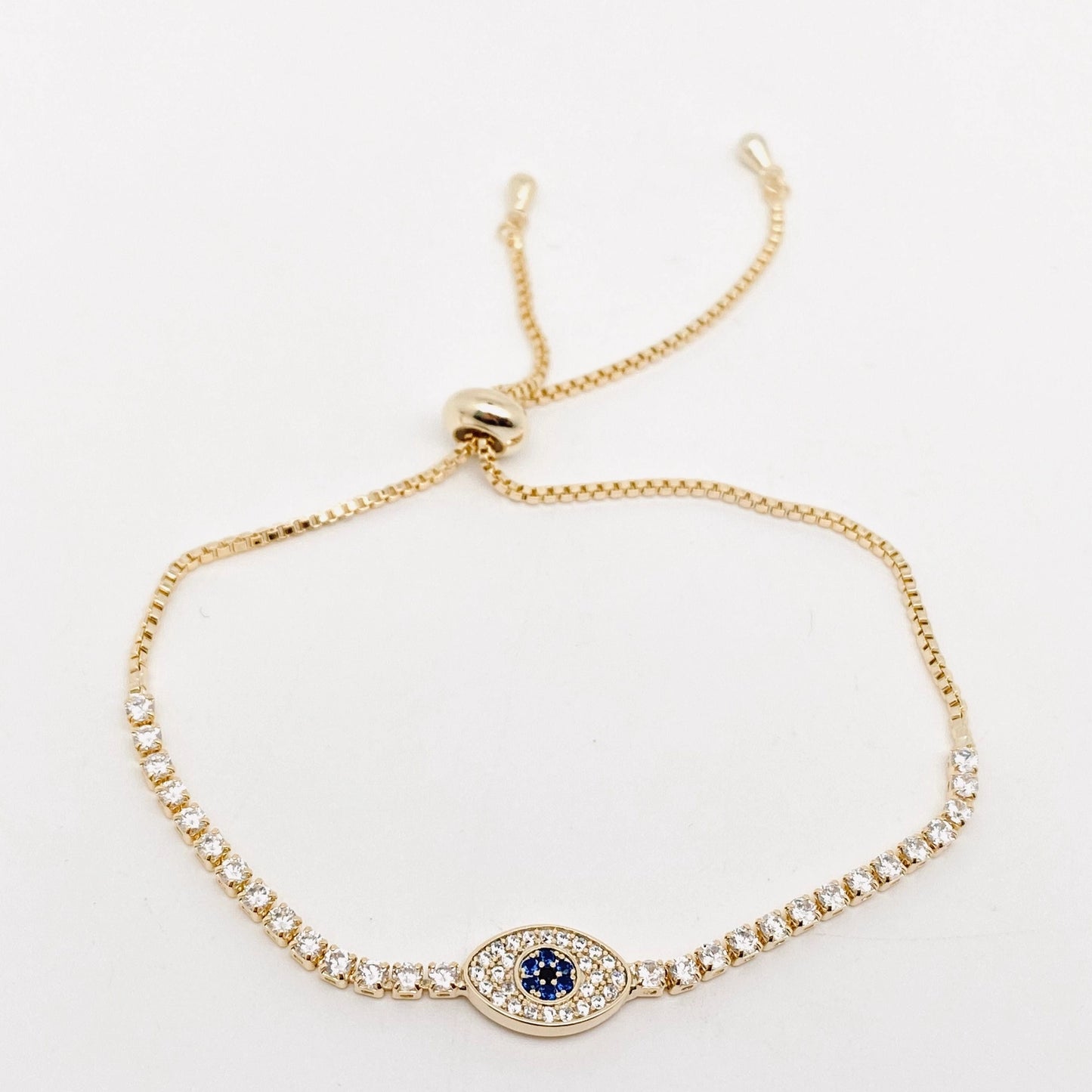 Multi-Style Zircon-Inlaid Evil Eye Bracelet