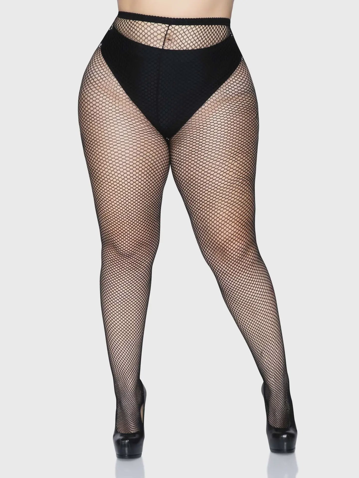 Risa Plus Size Nylon Fishnet Tights