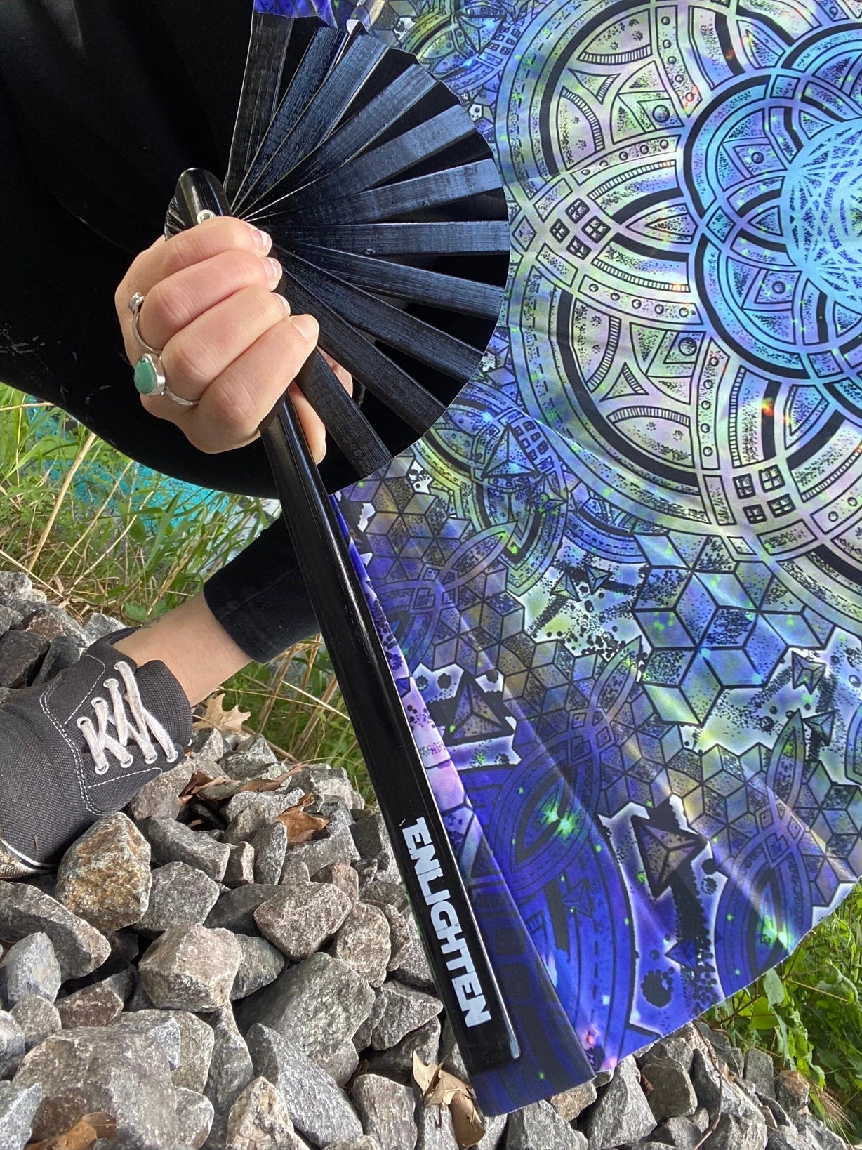 Botanical Omniscience Sacred Geometry Fan – UV Reactive