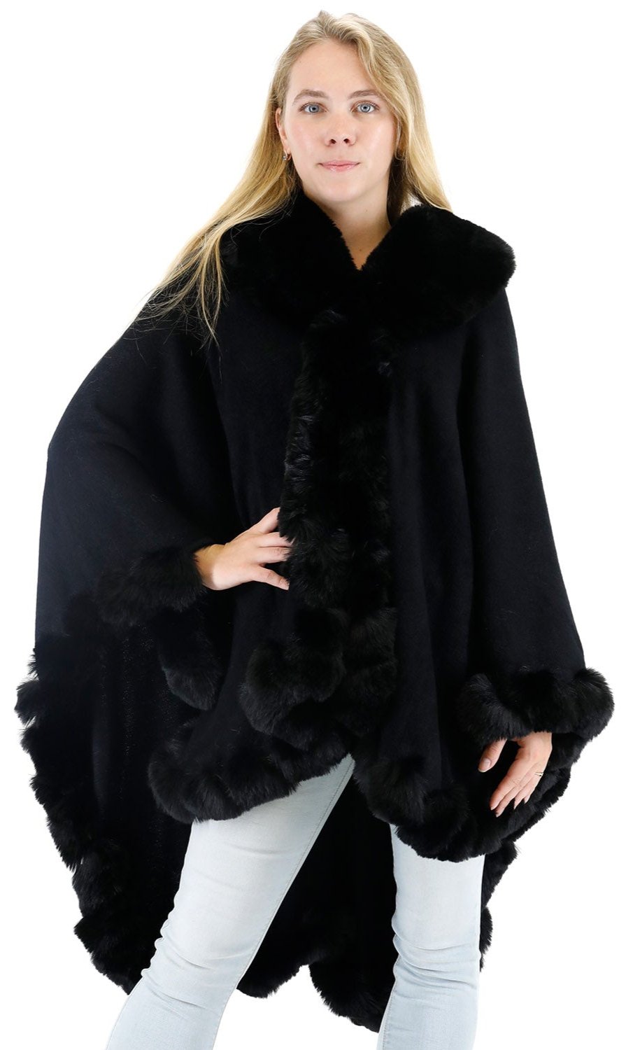 Solid Color Fur Shawl