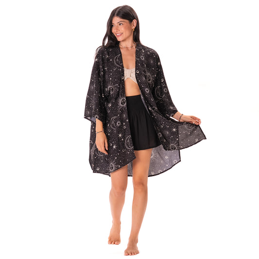 Raven Cosmic Sky Aloha Cover Up