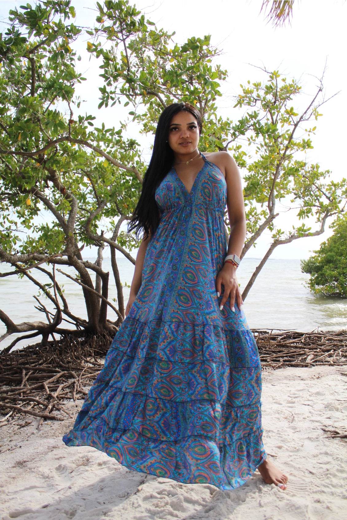 Bohemian Long Ruffle Dress Maxi Dress